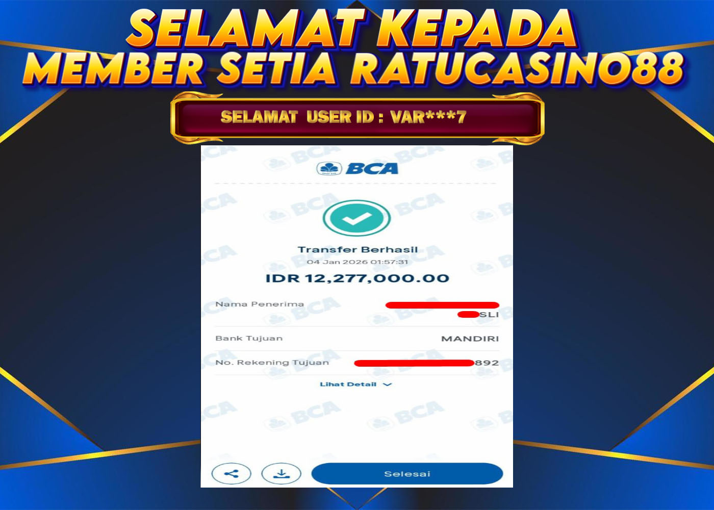 WITHDRAWAL MEMBER 184